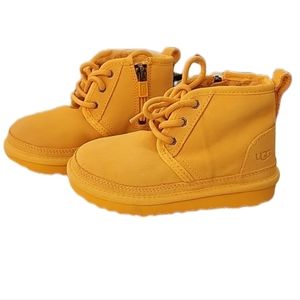 UGG Kids' Yellow Lace-Up Ankle Boots
